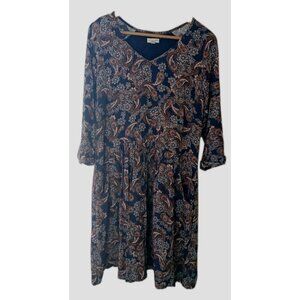 Garnet Hill Paisley Print Mini Dress